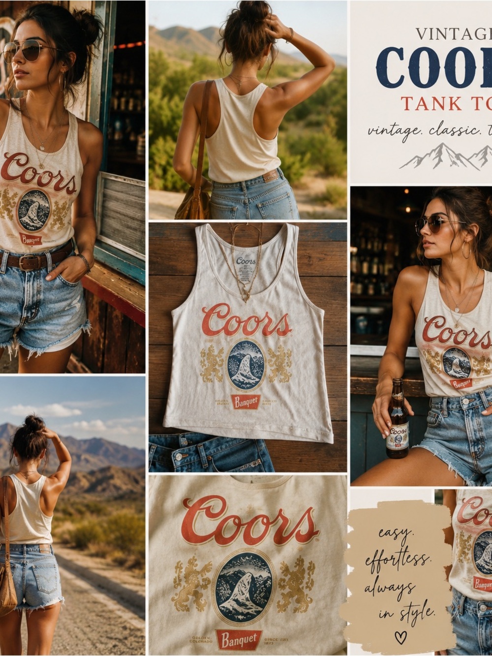 Coors Banquet Tank Top Small White Ribbed Racerback Beer Country Western Cowgirl
